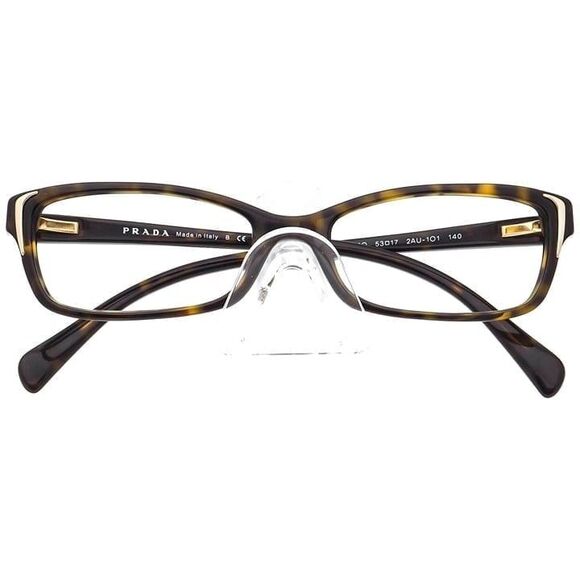 Prada Eyeglasses Rectangle Embellished Dark Tortoise Frames - Picture 8 of 12